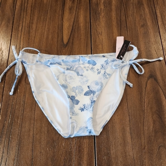 Victoria's Secret Swim Mix and Match Side tie Bikini Bottom blue white F… - Picture 7 of 7